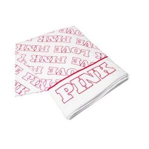 New Victoria's Secret PINK White and Pink Towel